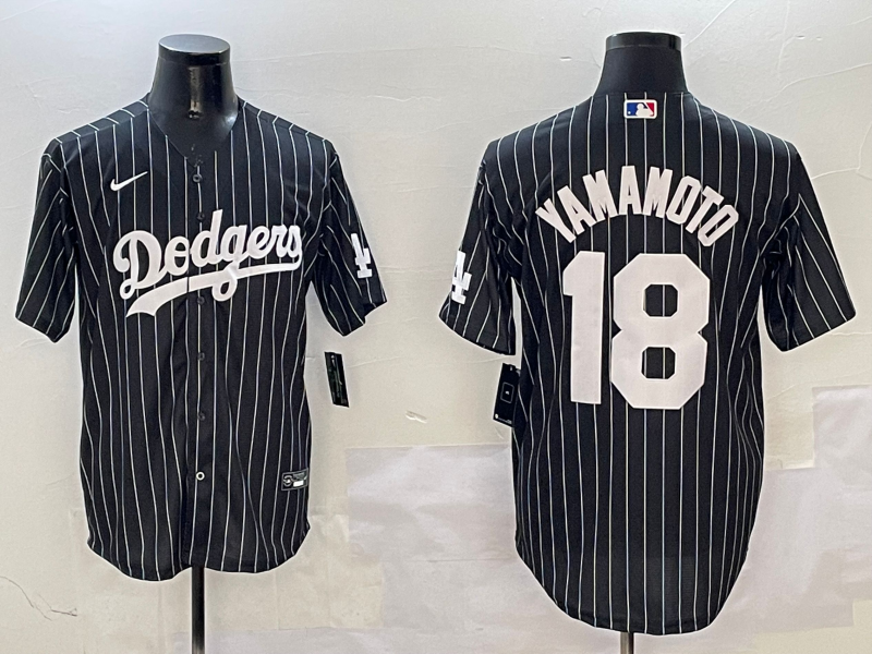 Men's Los Angeles Dodgers Yoshinobu Yamamoto #18 Black Alternate Limited Jersey